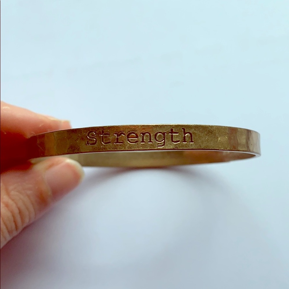 Altar’d State Gold toned “Strength” Bangle
